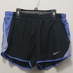 Nike Women's Black and Purple Athletic Shorts